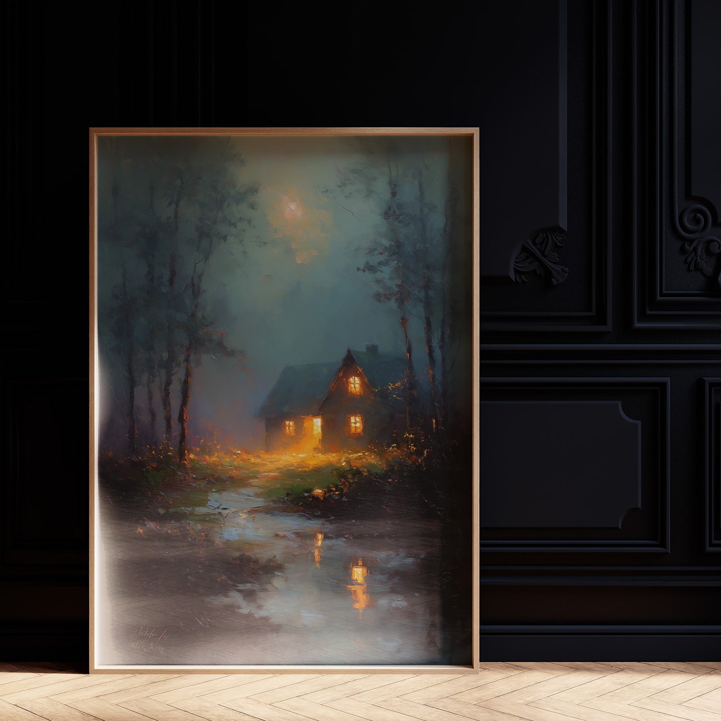 Lantern Glow Across Still Waters