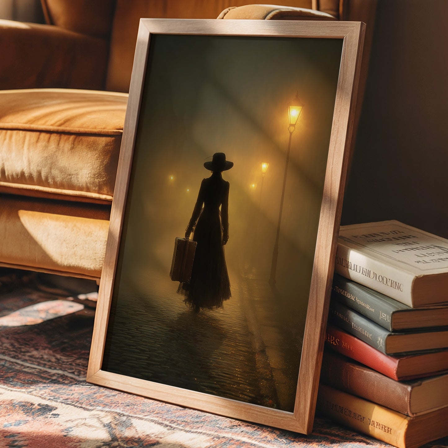 Mist Traveler Under Golden Lamps