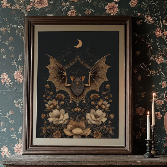 Midnight Blooms Under Copper Wings