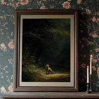 Fox Waits At Forest's Edge