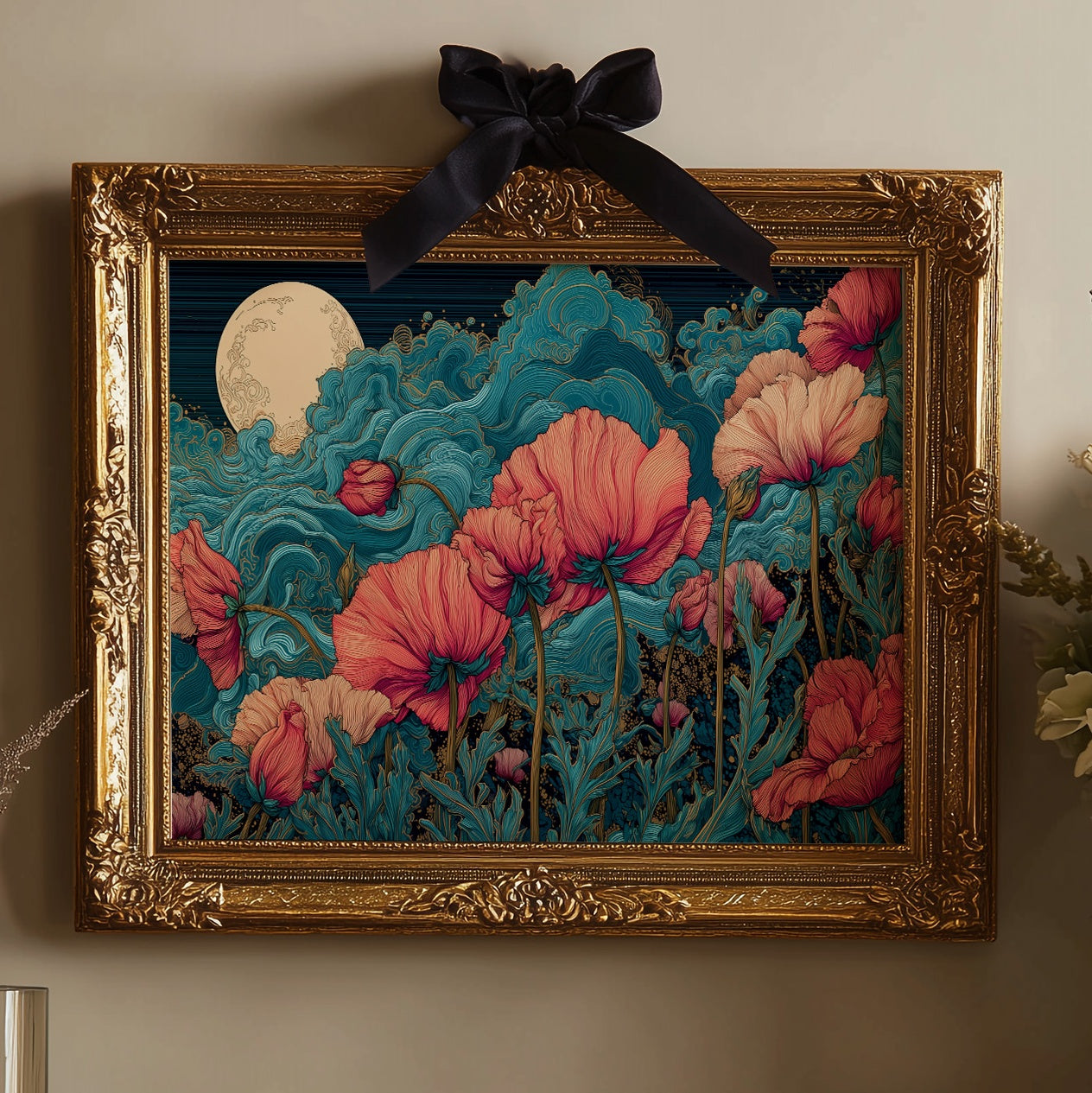 Coral Blooms Under Midnight Tide