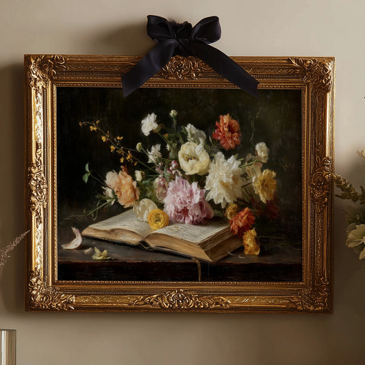 Blooms Rest On Literary Pages