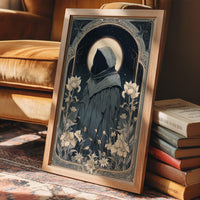 Moonlit Pilgrim Among Lotus Blossoms