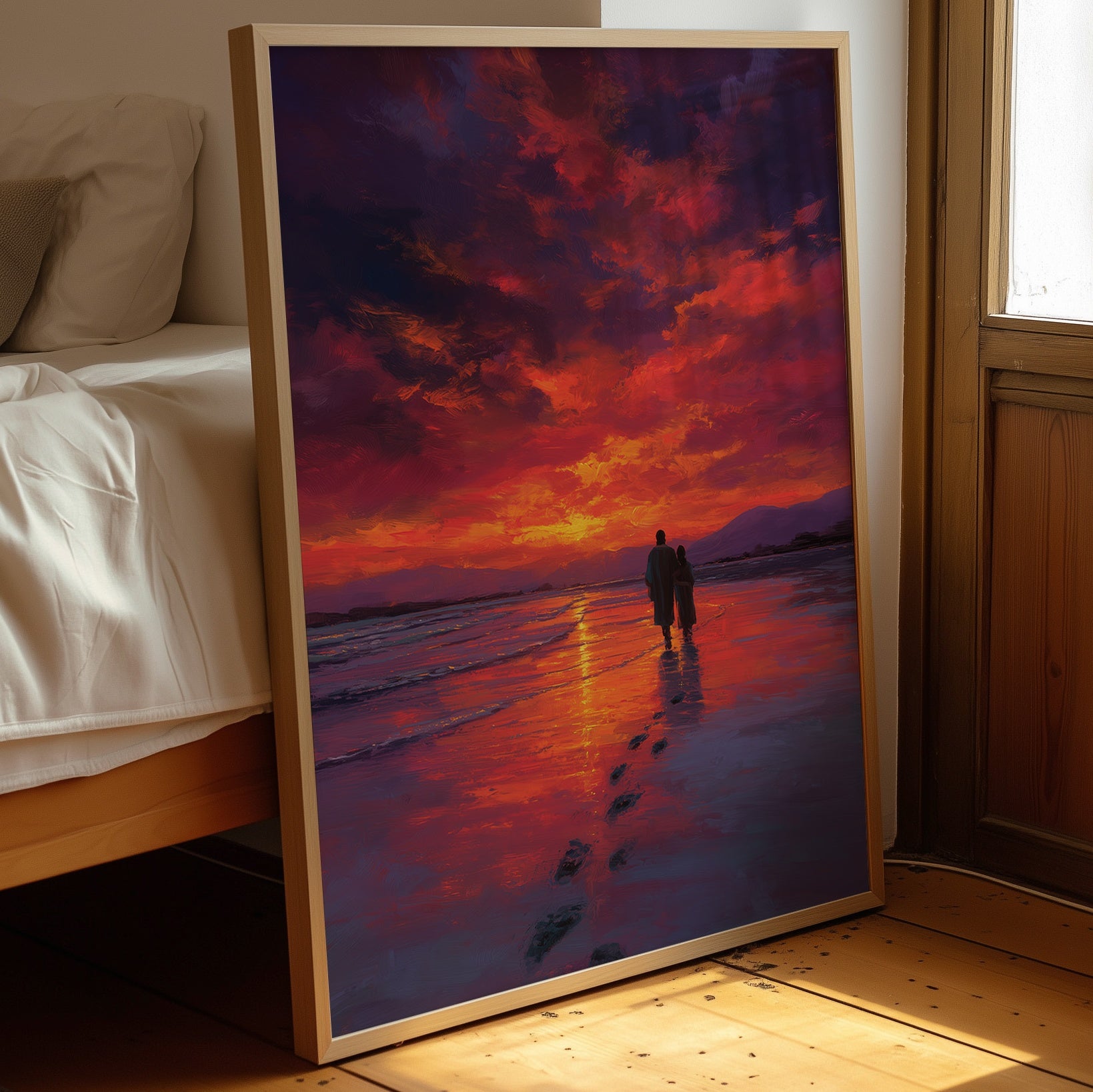 Sunset Walk Through Crimson Tides