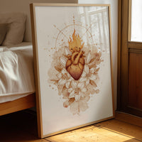 Sacred Flame Among Lily Petals