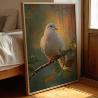 Dove Perches In Golden Hour