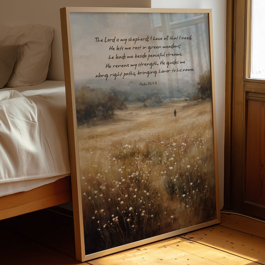 Psalm's Promise On Wooden Table