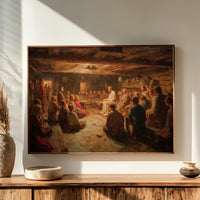 Rustic Wisdom In Golden Lamplight