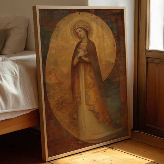 Gilded Devotion in Contemplative Silence