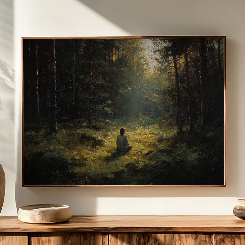 Sacred Stillness Within Ancient Pines