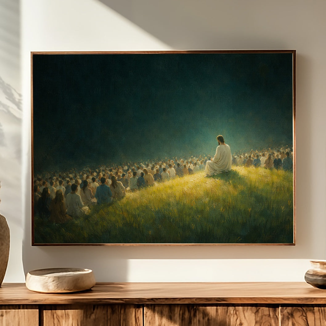 Golden Hillside Gathering at Dusk