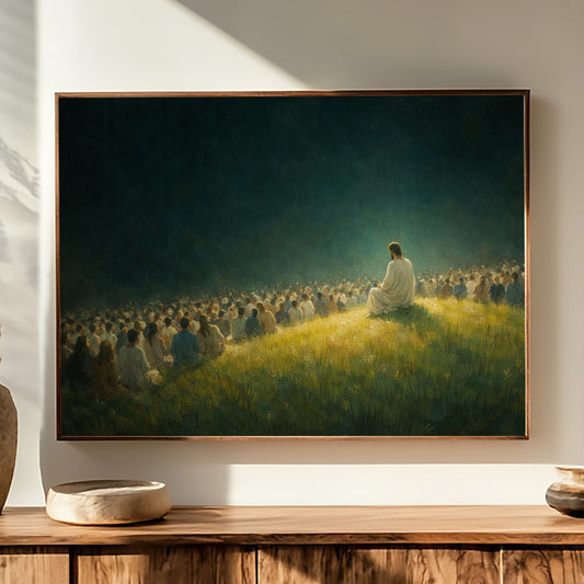 Golden Hillside Gathering at Dusk