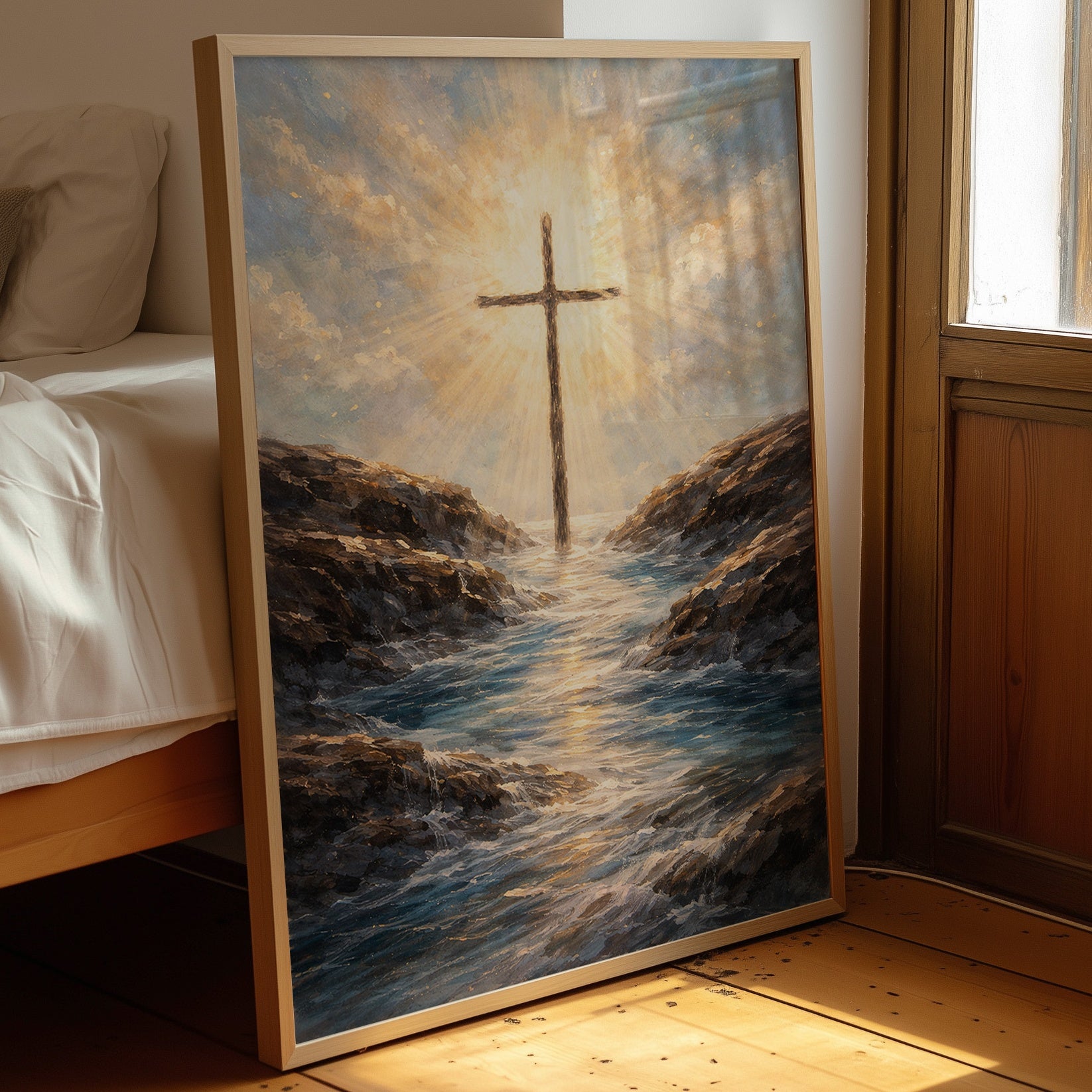 Radiant Faith Between Rocky Shores