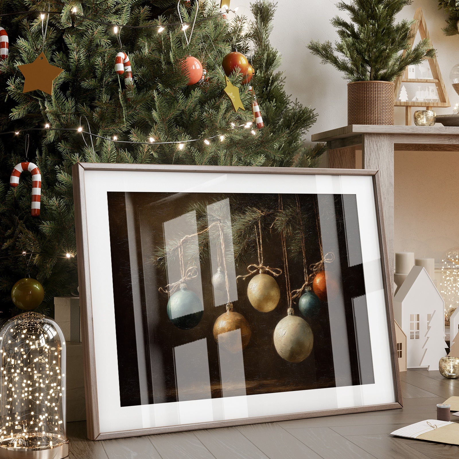 Still Life of Hanging Ornaments
