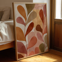Terracotta Leaves Reach Toward Warmth