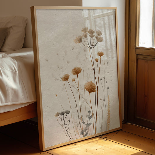 Dried Meadow Blooms Hold November Light