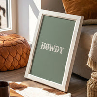 Howdy Western Minimalist in Green