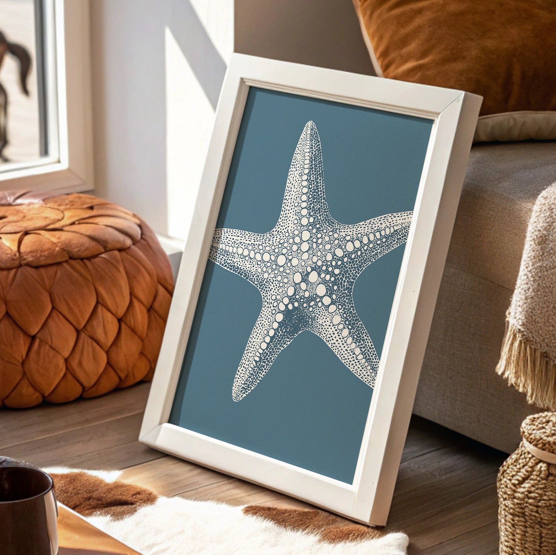 Coastal Memory On Slate Blue