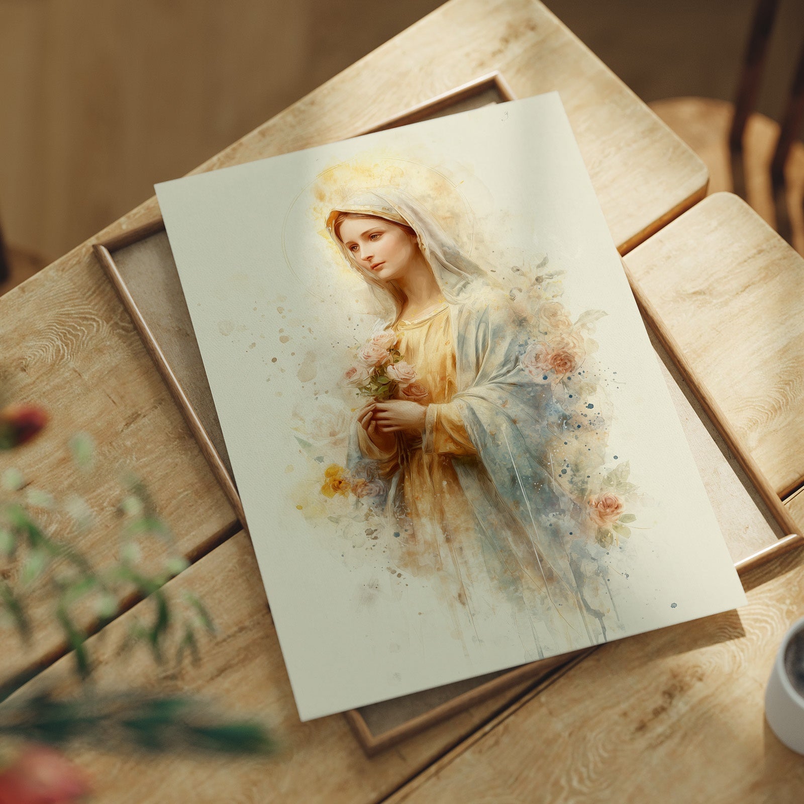 Gentle Flowers Among Watercolor Grace