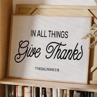 Gratitude Between Wooden Shelves