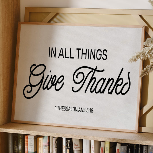 Gratitude Between Wooden Shelves