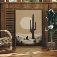 Coyote Waits Under Desert Moon