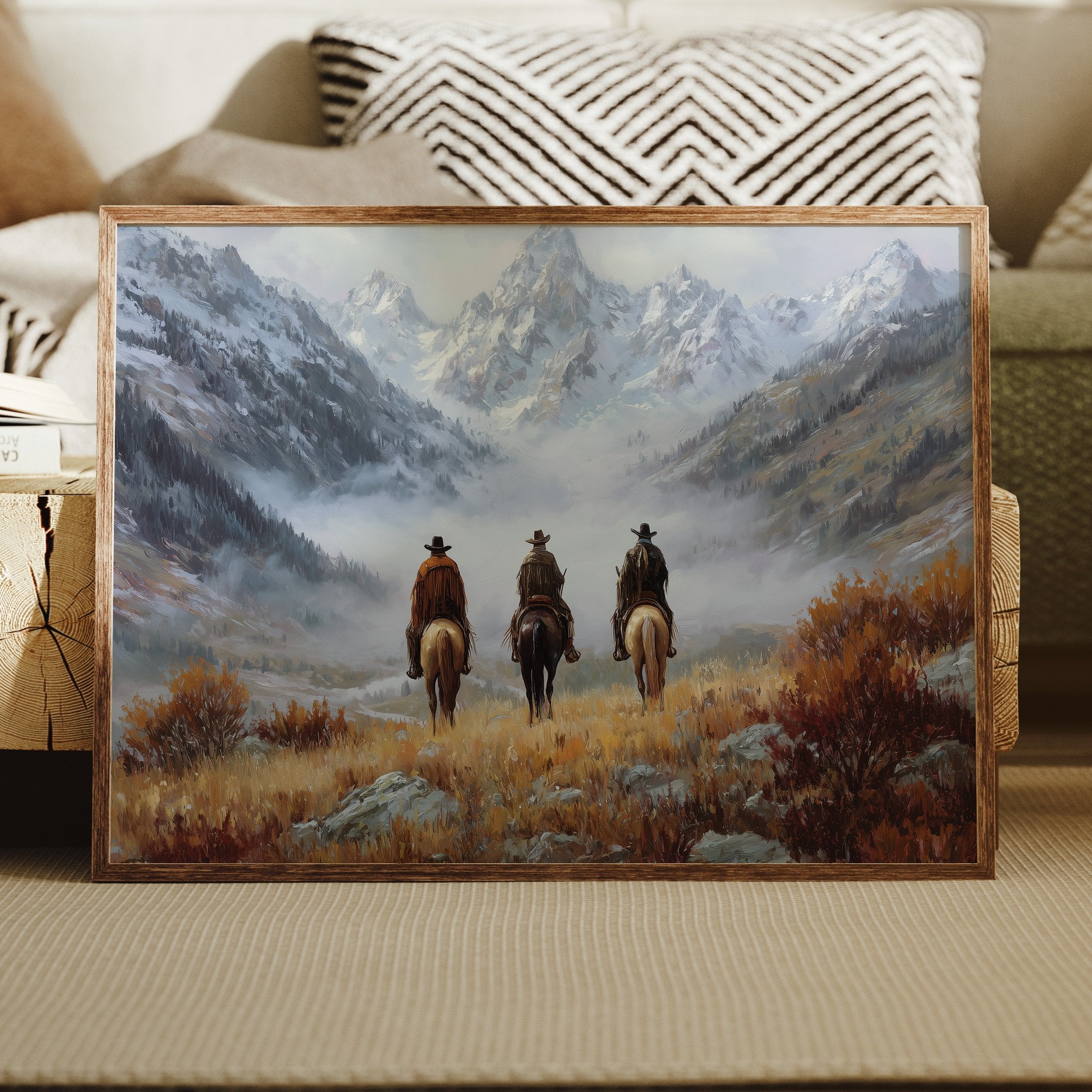Riders Toward Misty Mountain Peaks
