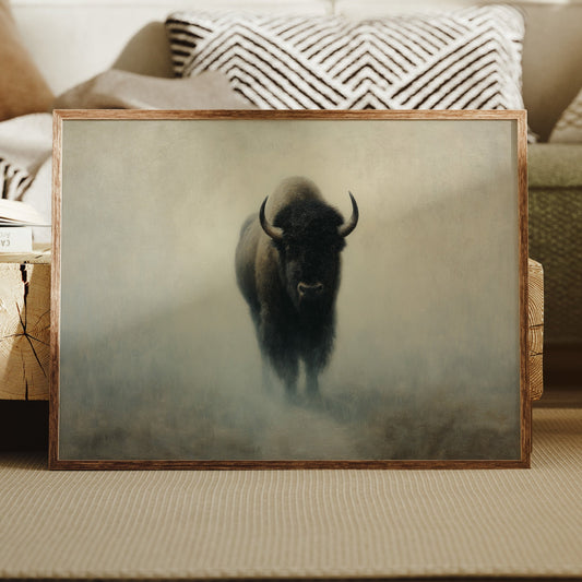 Ancient Power Through Morning Fog