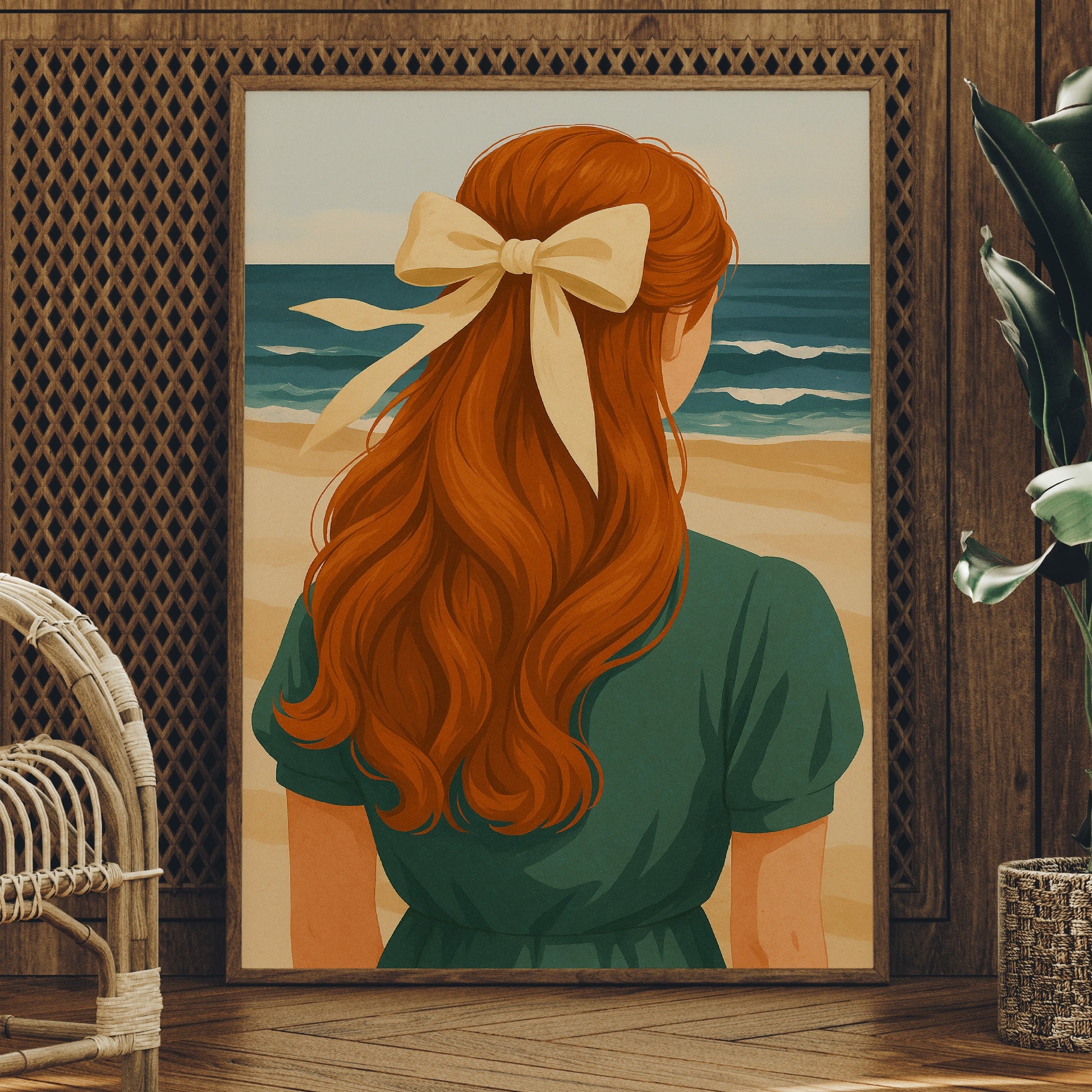 Copper Waves Meet Ocean Blue