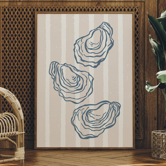 Coastal Treasures On Blush Stripes