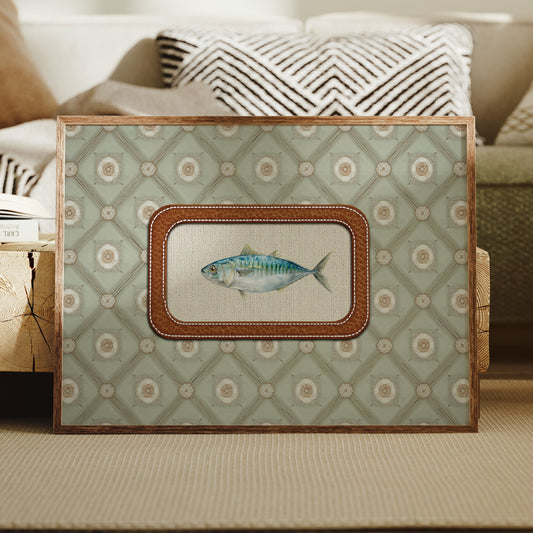 Coastal Memory In Leather Frame