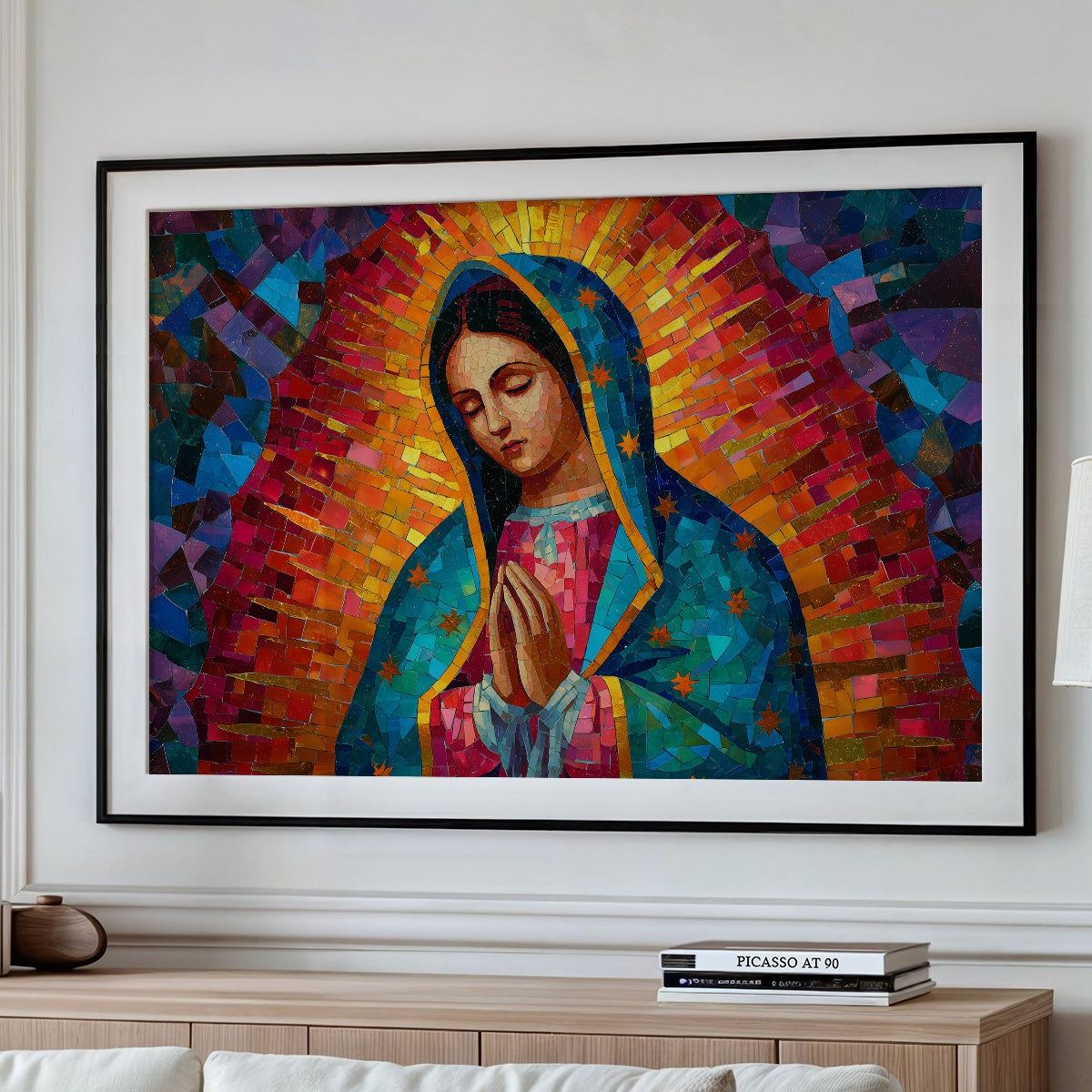 Mosaic Prayer In Vibrant Hues