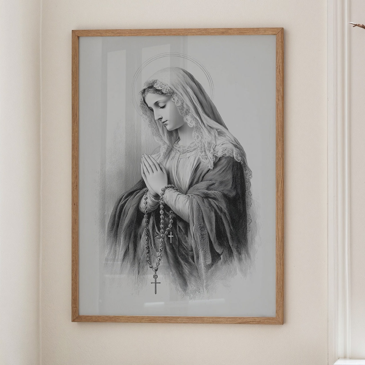 Quiet Prayer On Rustic Wood