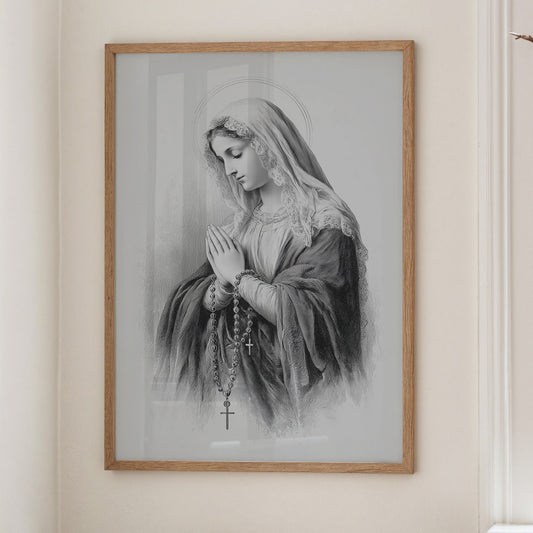 Quiet Prayer On Rustic Wood