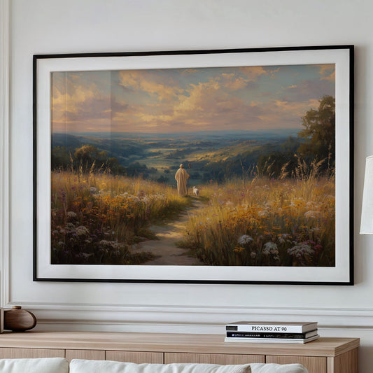 Sunlit Path Through Golden Fields