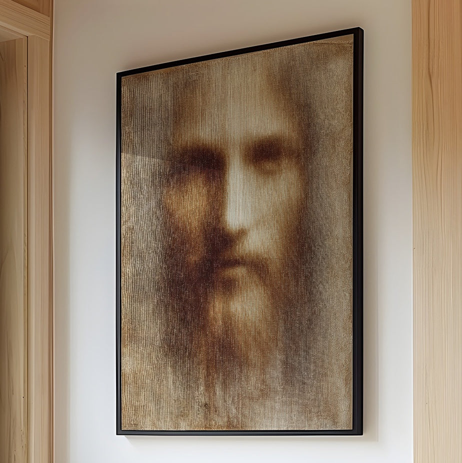 Faded Canvas On Rustic Wood