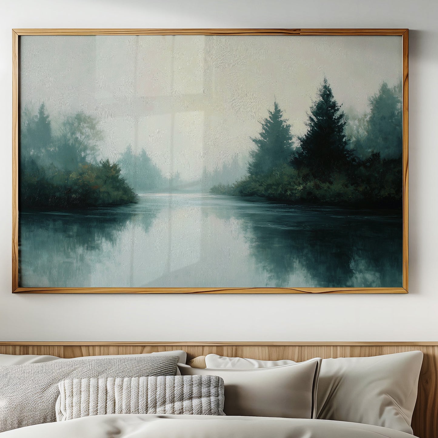 Evergreens Reflect Upon Still Waters