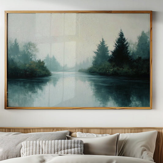 Evergreens Reflect Upon Still Waters