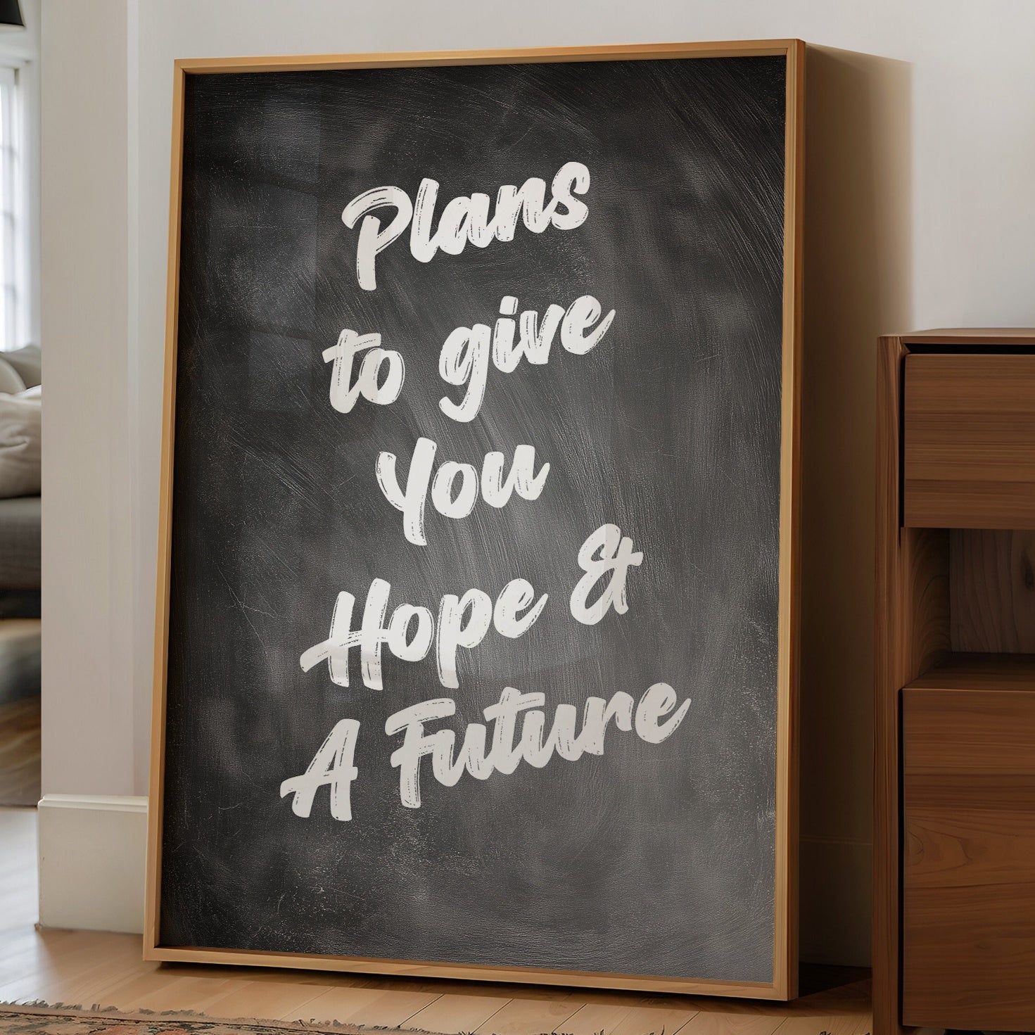 Promises Written On Blackboard Canvas