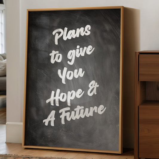 Promises Written On Blackboard Canvas