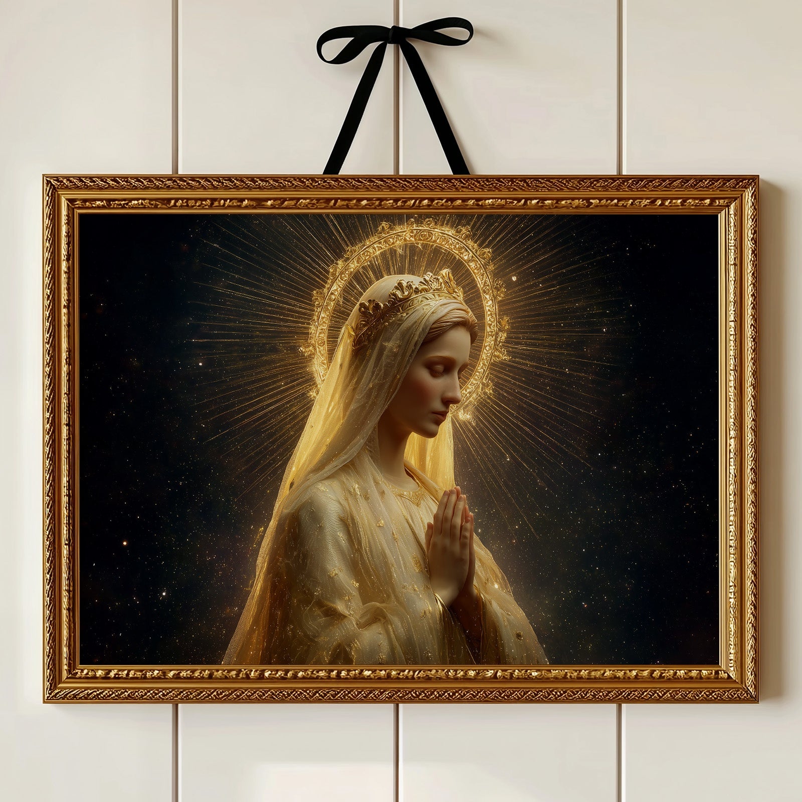 Radiant Prayer In Golden Light