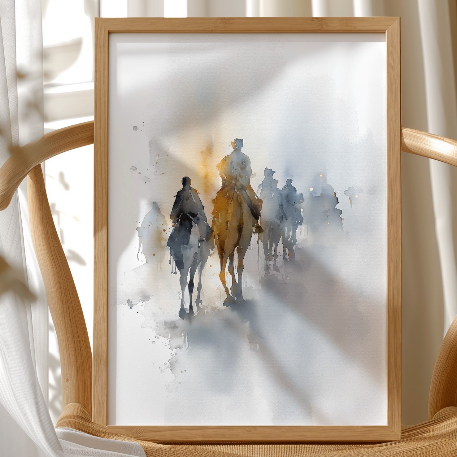 Riders Vanish Into Morning Haze