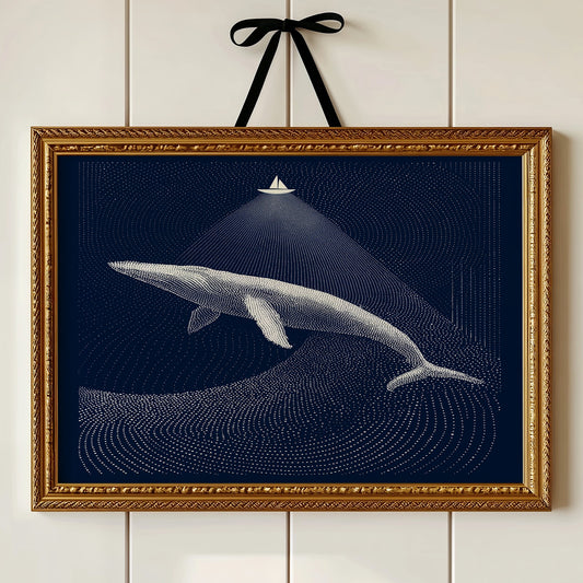 Tiny Vessel Above Ocean Giant