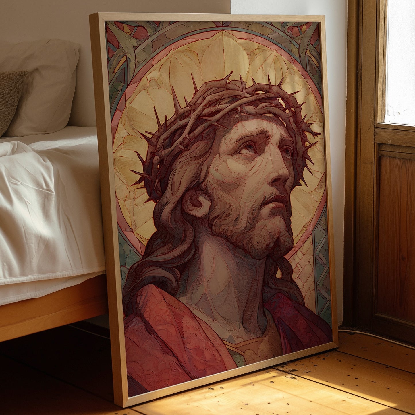 Sacred Gaze Toward Heaven's Light