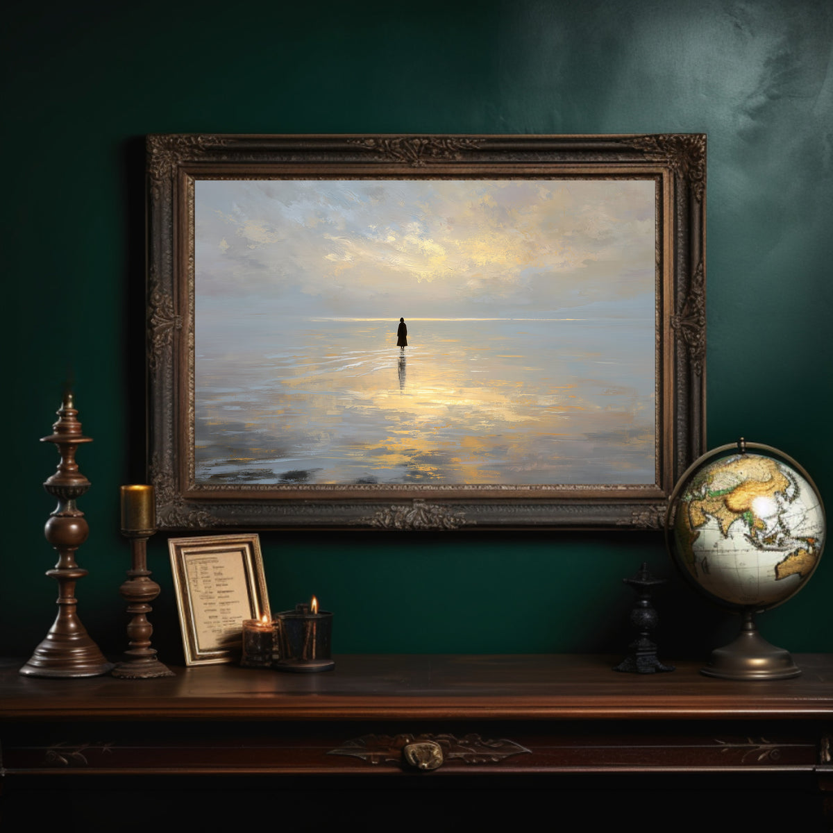 Solitude Walks Upon Golden Waters