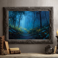 Fireflies Dance Along Midnight Path
