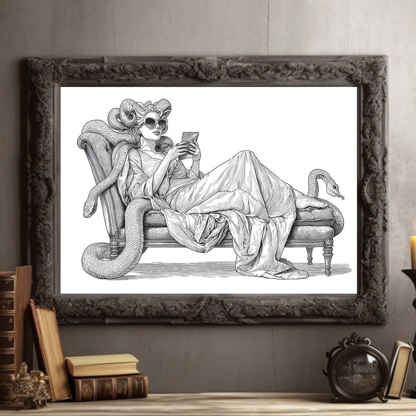 Modern Medusa's Digital Repose