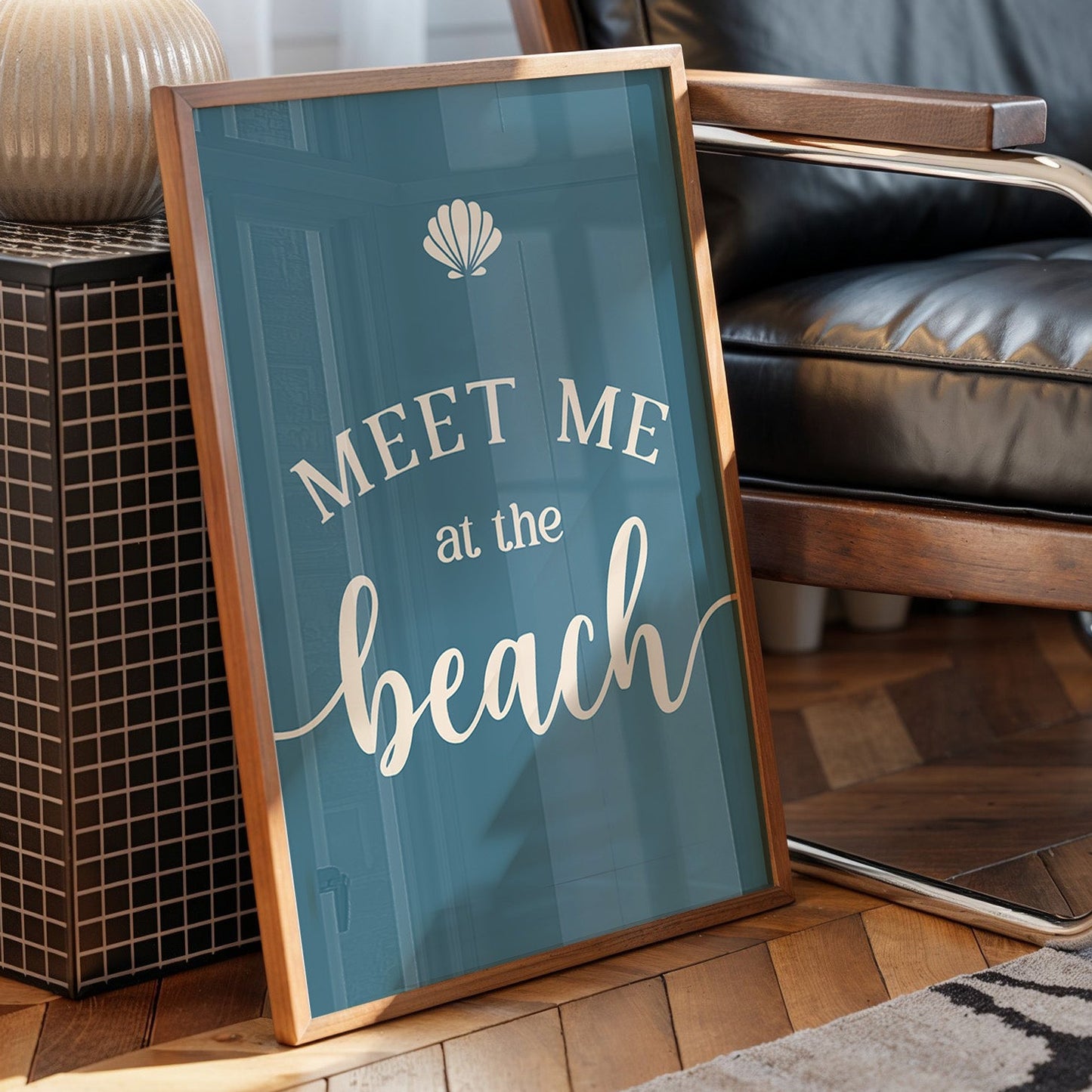 Coastal Invitation in Teal Depths
