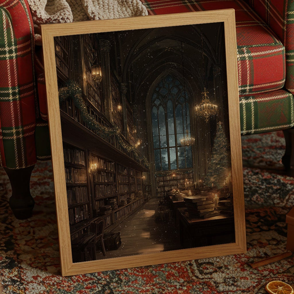 The Library at Christmas Night