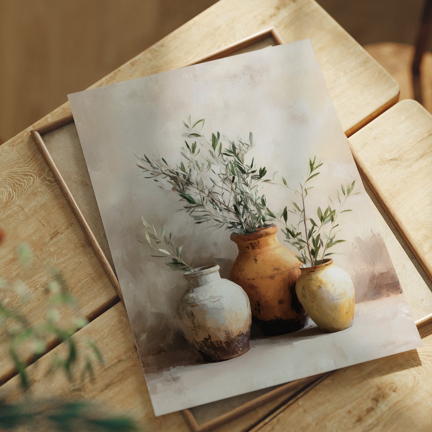 Whispers of Olive: Ceramic Trio in Harmony